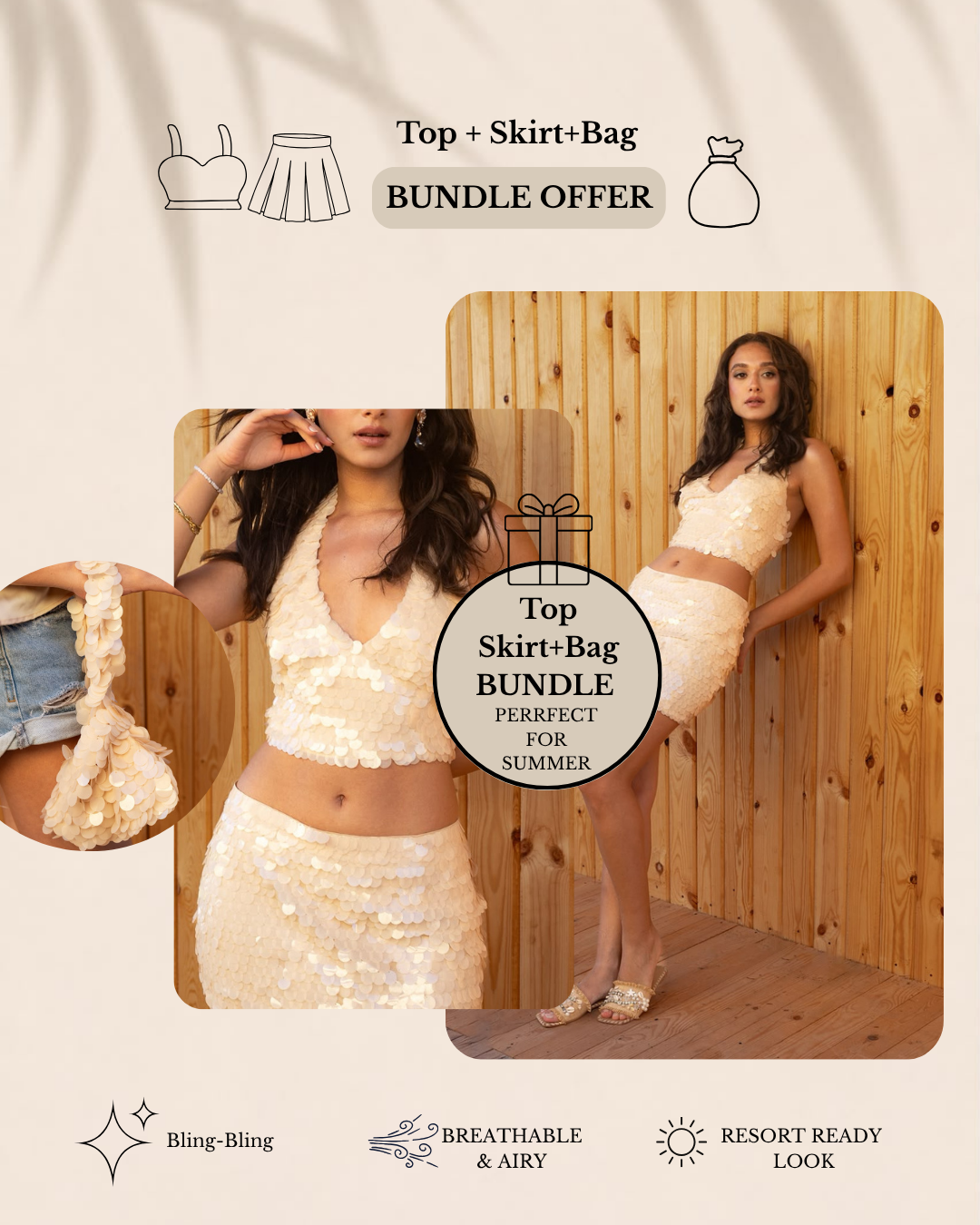 Sequins Bundle Set VI - (3 Pieces)