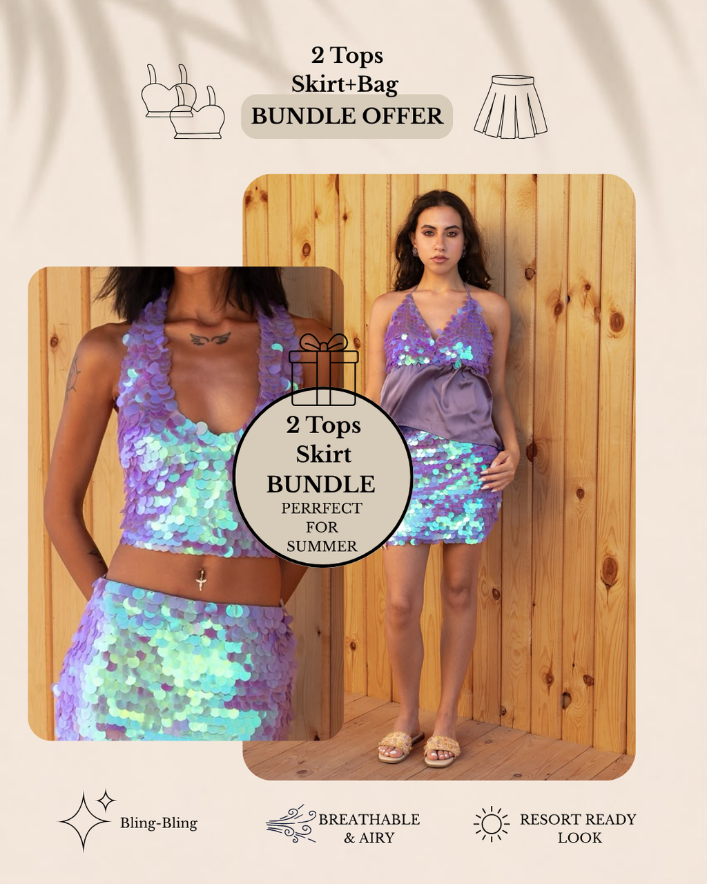 Sequins Bundle Set III - (3 Pieces)