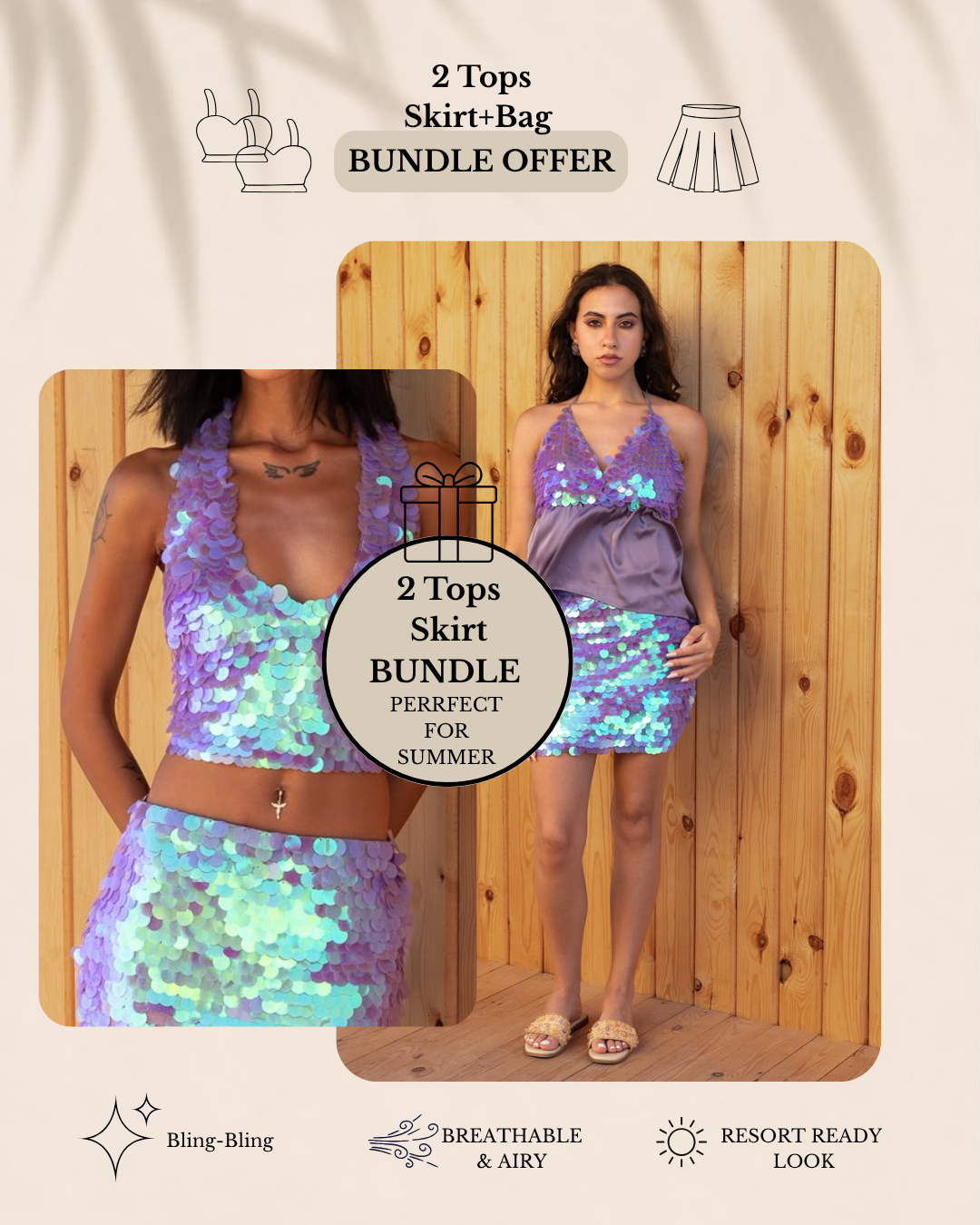Sequins Bundle Set III - (3 Pieces)