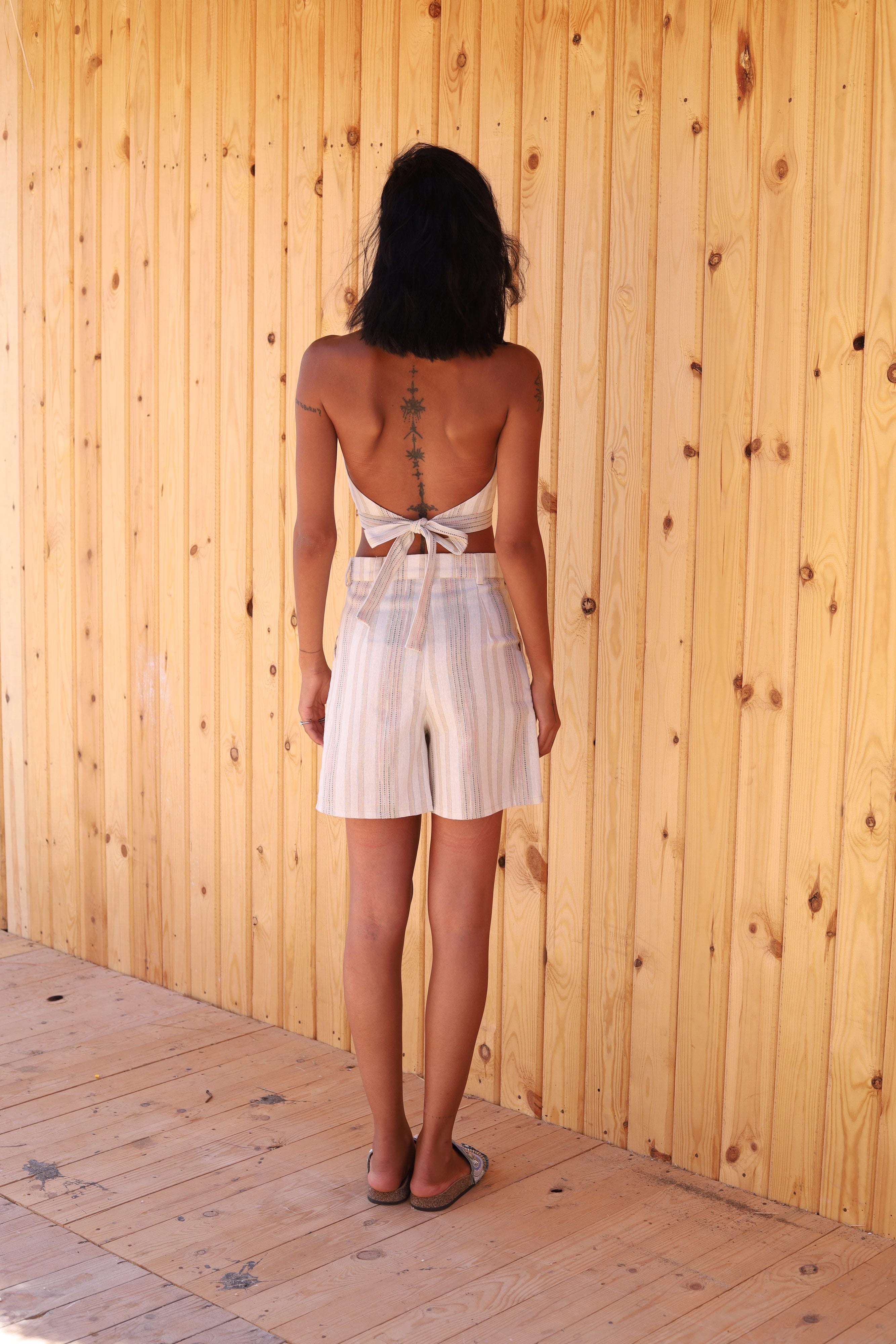 Linen Cascade Top I