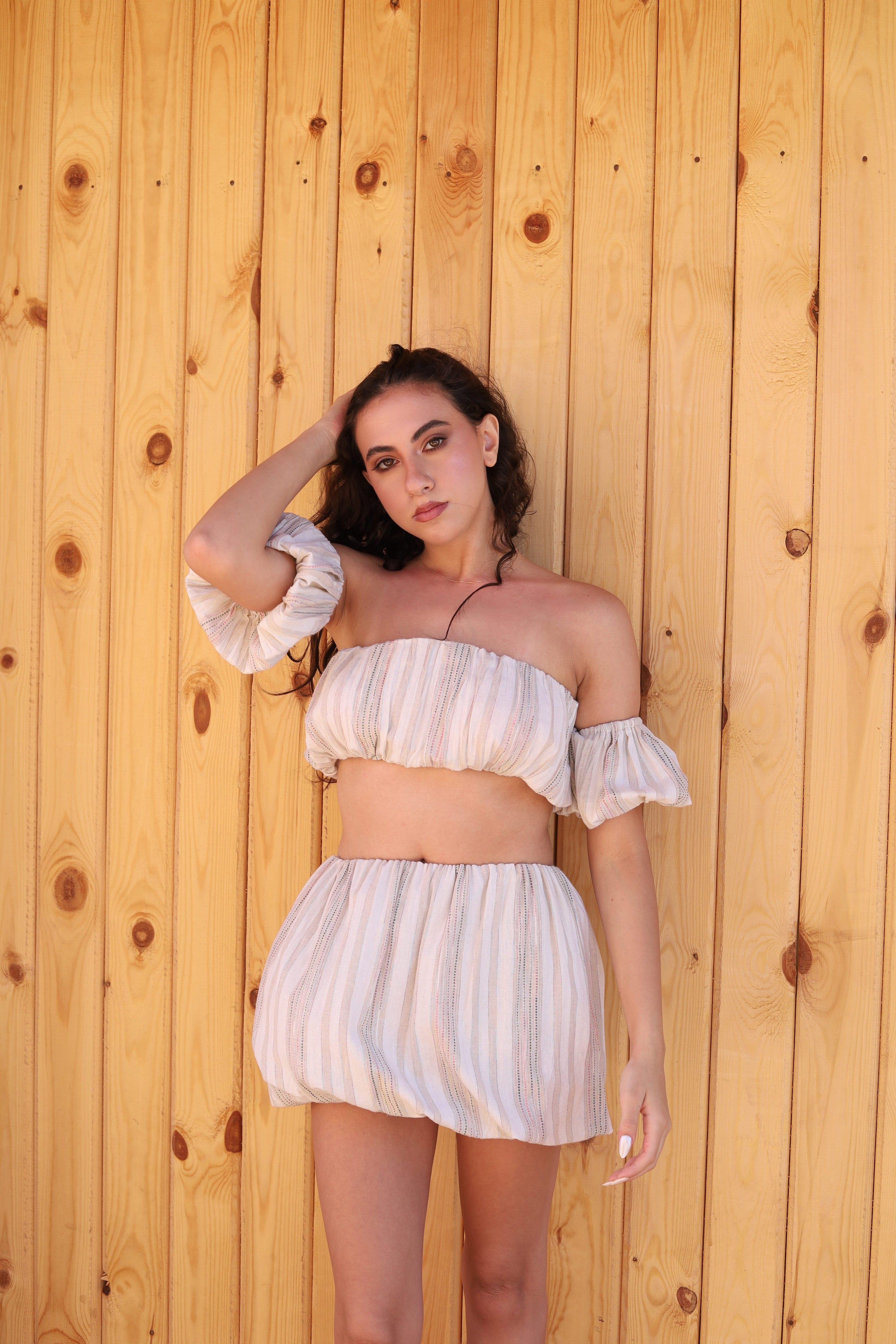 Linen Bubble Skirt
